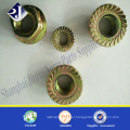 Bright zinc finished flange nut hex flange nut Din6923 flange nut